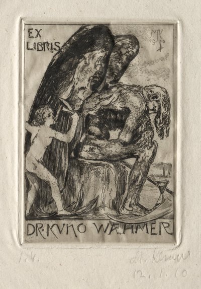 Ex Libris Dr. Kuno Waehmer by Max Klinger