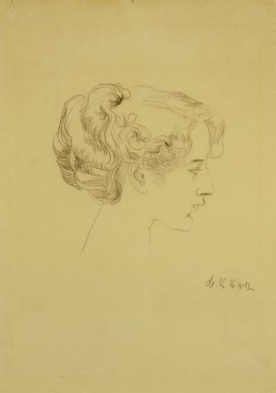 Head of a Woman in Profile by Max Klinger