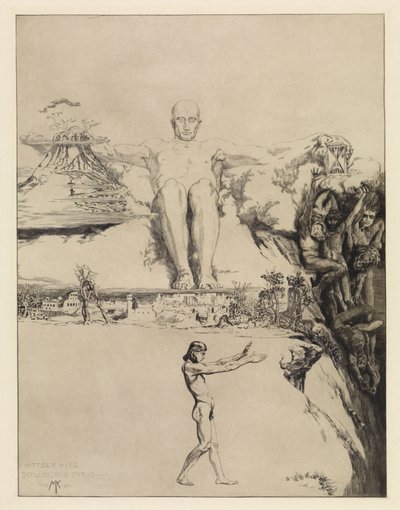 Integer vitae (Title Page) (Of Death, Second Part, Opus XI, Sheet 1) by Max Klinger