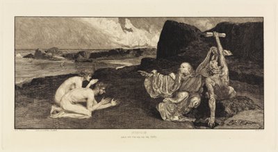 Intermezzo (Adam and Eve and Death and Devil) (A Love, Opus X, Plate 6) by Max Klinger
