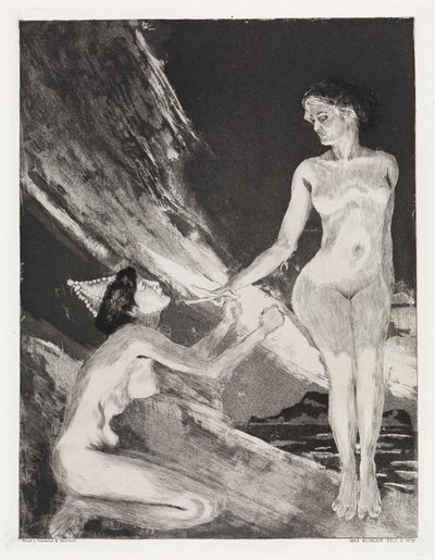 Queen and Goddess (Tent, Opus XIV, Part 2, No. 32) by Max Klinger