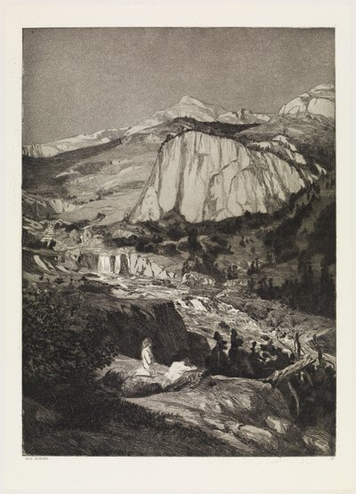 Moonlit Night (Intermezzi, Opus IV, Plate 4) by Max Klinger