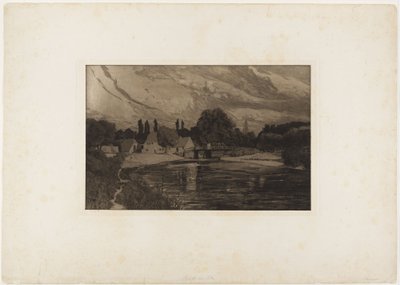 Moonlit Night (Four Landscapes, Opus VII, Plate 3) by Max Klinger