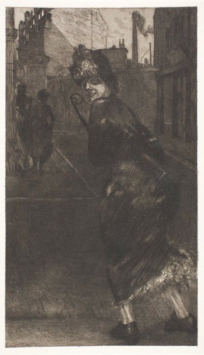 On the Street, plate nine from A Life by Max Klinger
