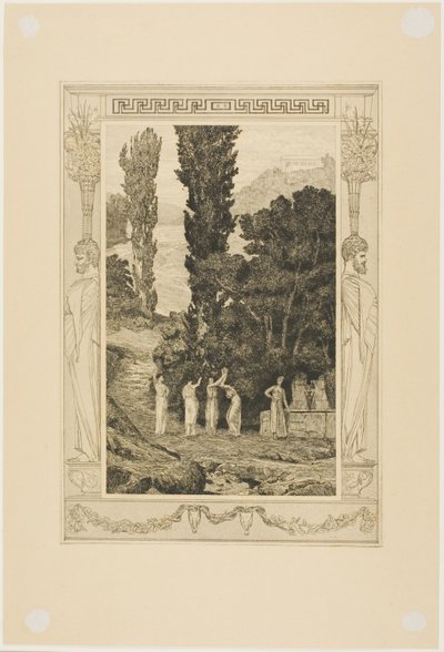 Psyche Wandering, plate 28 from Cupid and Psyche by Max Klinger