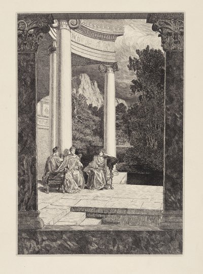Psyche and Her Sisters (Cupid and Psyche, Opus V, Plate 18) by Max Klinger