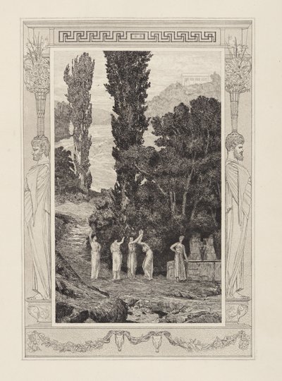 Psyche Wandering (Cupid and Psyche, Opus V, plate 28) by Max Klinger