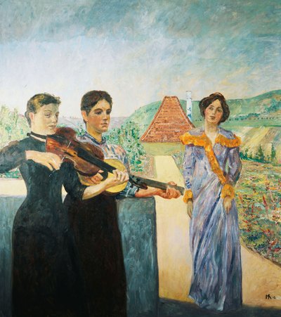 Three Women in the Vineyard by Max Klinger