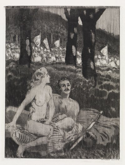 Forest Night (Tent, Opus XIV, Part 2, No. 42) by Max Klinger