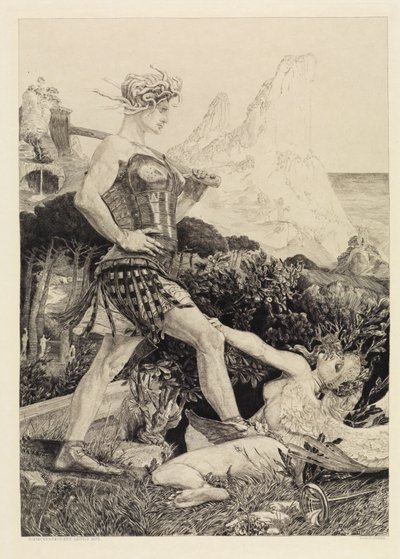 Time and Fame (From Death, Second Part, Opus XI, Plate 11) by Max Klinger