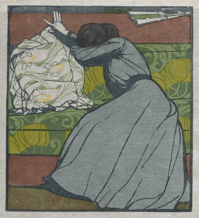 The Cushion (Martha Kurzweil Seated on a Divan) by Max Kurzweil