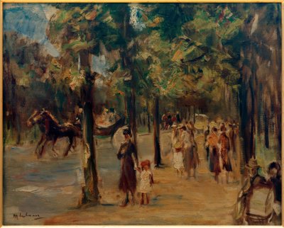 Avenue in the Tiergarten with Walkers by Max Liebermann