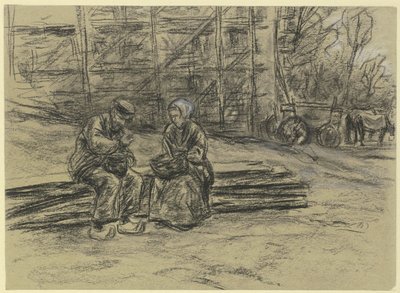 Worker Eating His Lunch by Max Liebermann