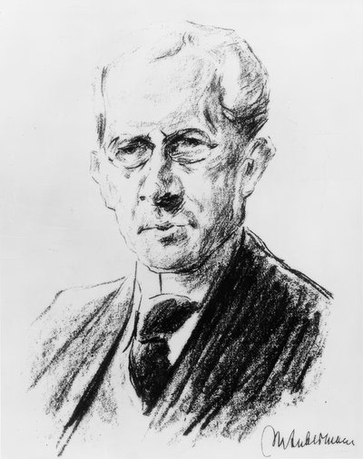 Arno Holz / Lithograph by Max Liebermann by Max Liebermann