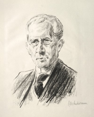 Arno Holz Mappe: Portrait Arno Holz by Max Liebermann