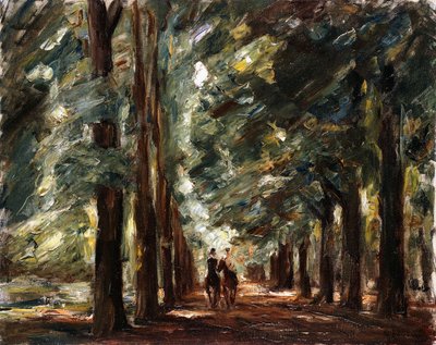 Avenue in Sakrow with Two Riders by Max Liebermann