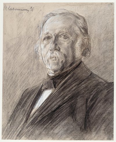 Portrait of Theodor Fontane by Max Liebermann