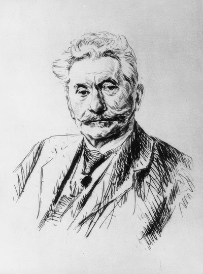 Carl Legien, Etching by Liebermann by Max Liebermann