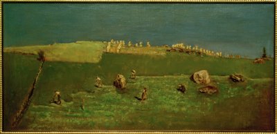 The Mowers - Hay Harvest in Tyrol by Max Liebermann
