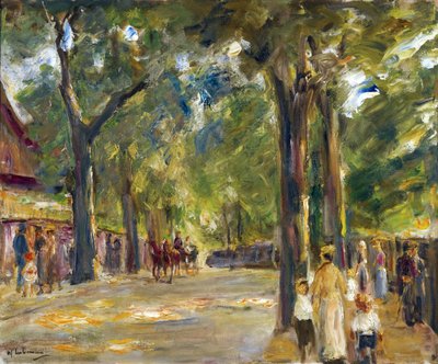 Figures on the Grosse Seestrasse in Wannsee by Max Liebermann