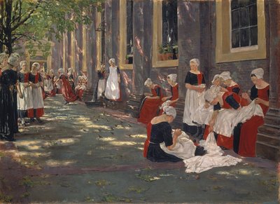 Free Period in the Amsterdam Orphanage by Max Liebermann
