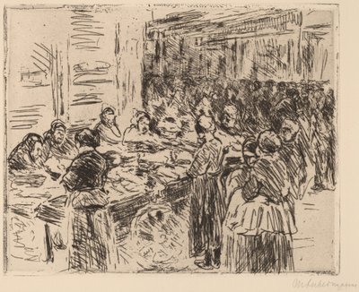 From the Jewish Quarter in Amsterdam: Fishmarket on the Street Corner by Max Liebermann