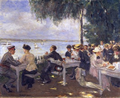 Garden Restaurant on the Havel. Nikolskoe by Max Liebermann