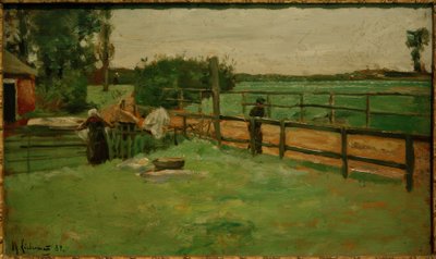 Farmstead on the Village Street - The Bleach by Max Liebermann