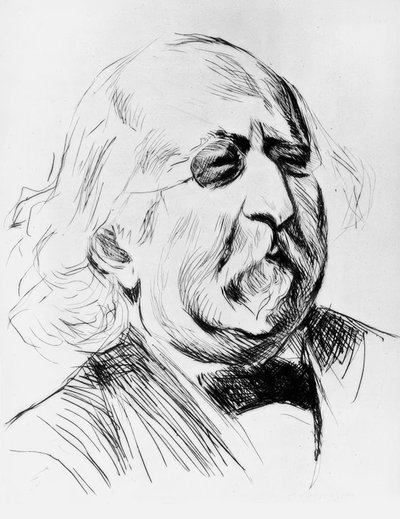 Hermann Cohen / Rad. by Liebermann by Max Liebermann