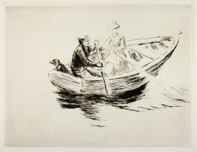 In the boat by Max Liebermann