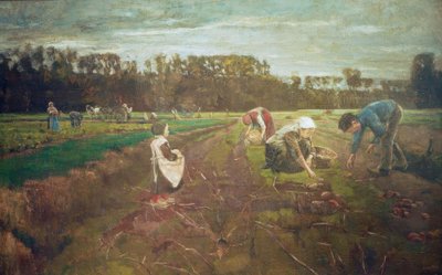 Potato Harvest in Barbizon by Max Liebermann