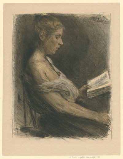 Reading Girl by Max Liebermann