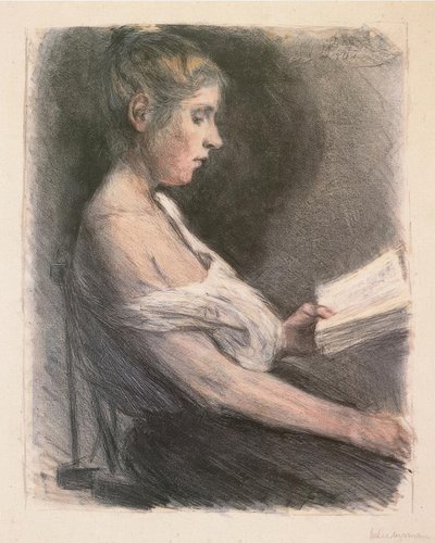 Girl Reading by Max Liebermann