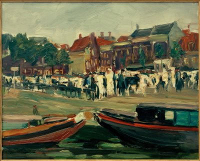 Cattle Market in Leyden by Max Liebermann