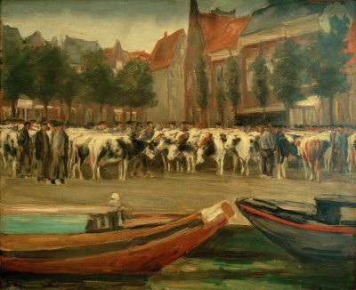 Cattle Market in Leyden by Max Liebermann