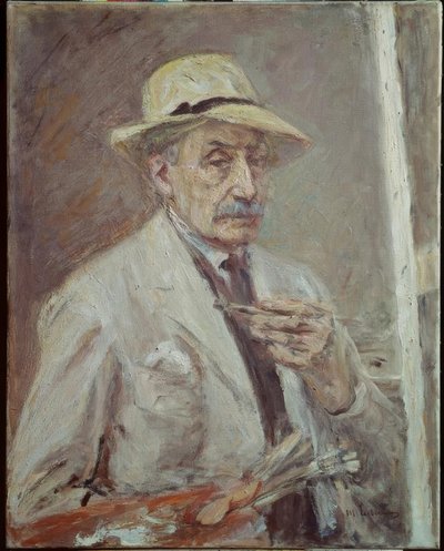 Self-Portrait with Painting Smock and Hat by Max Liebermann