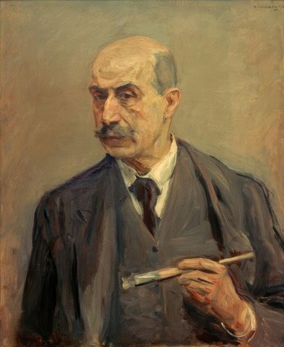 Self-Portrait with Brush by Max Liebermann