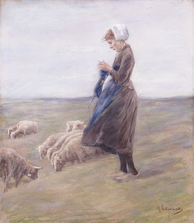 Shepherdess by Max Liebermann