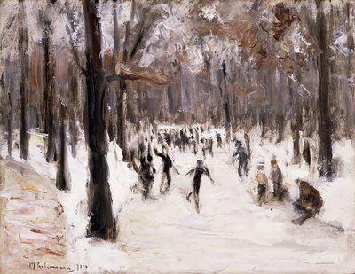 Skaters in the Tiergarten, Berlin by Max Liebermann