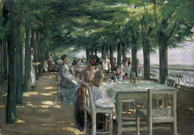 The Terrace at the Restaurant Jacob in Nienstedten on the Elbe by Max Liebermann