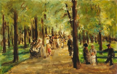 Walkers in the Tiergarten by Max Liebermann