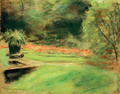 Wannsee Garden, View of the Terrace with Flower Beds by Max Liebermann