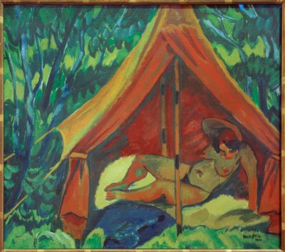 Nude in the Tent by Max Pechstein