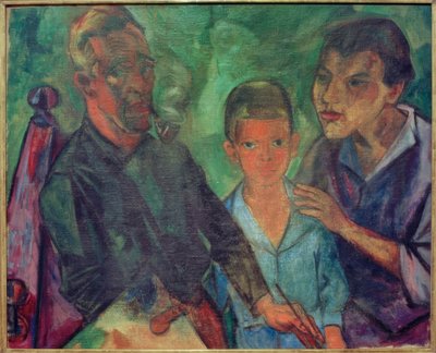The Artist and His Family by Max Pechstein