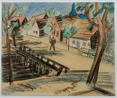 Great Mill Ditch Bridge – Leba / Pomerania by Max Pechstein