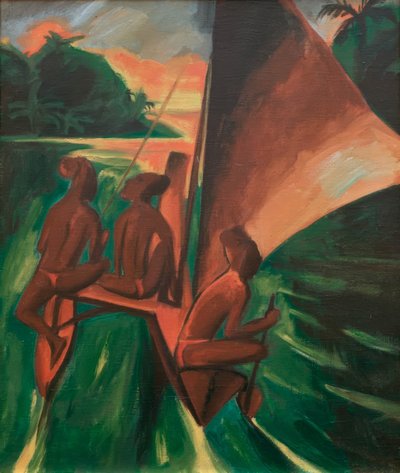 In the Canoe by Max Pechstein