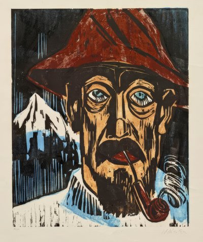 Man with Pipe by Max Pechstein