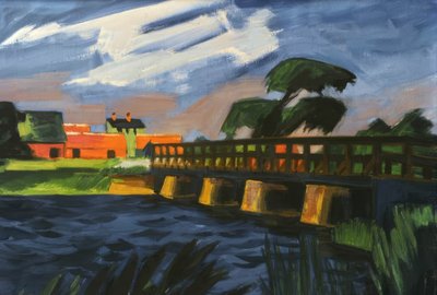 The Bridge in Leba by Max Pechstein