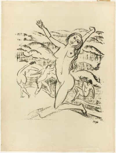 Woman Kneeling, Exultant, from The Samland Ode by Max Pechstein