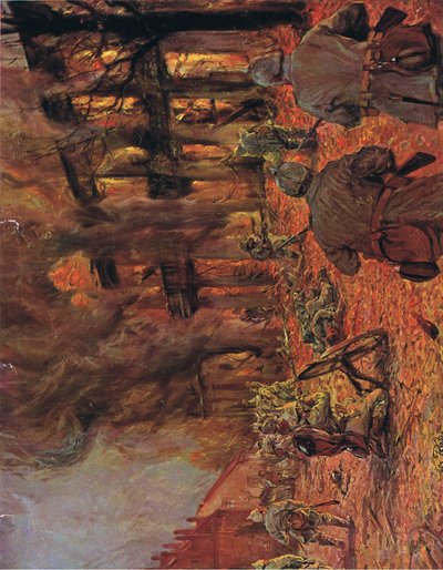 Street Battle in Hohenskein, Illustration from Hindenburg, 1922 by Max Rabes